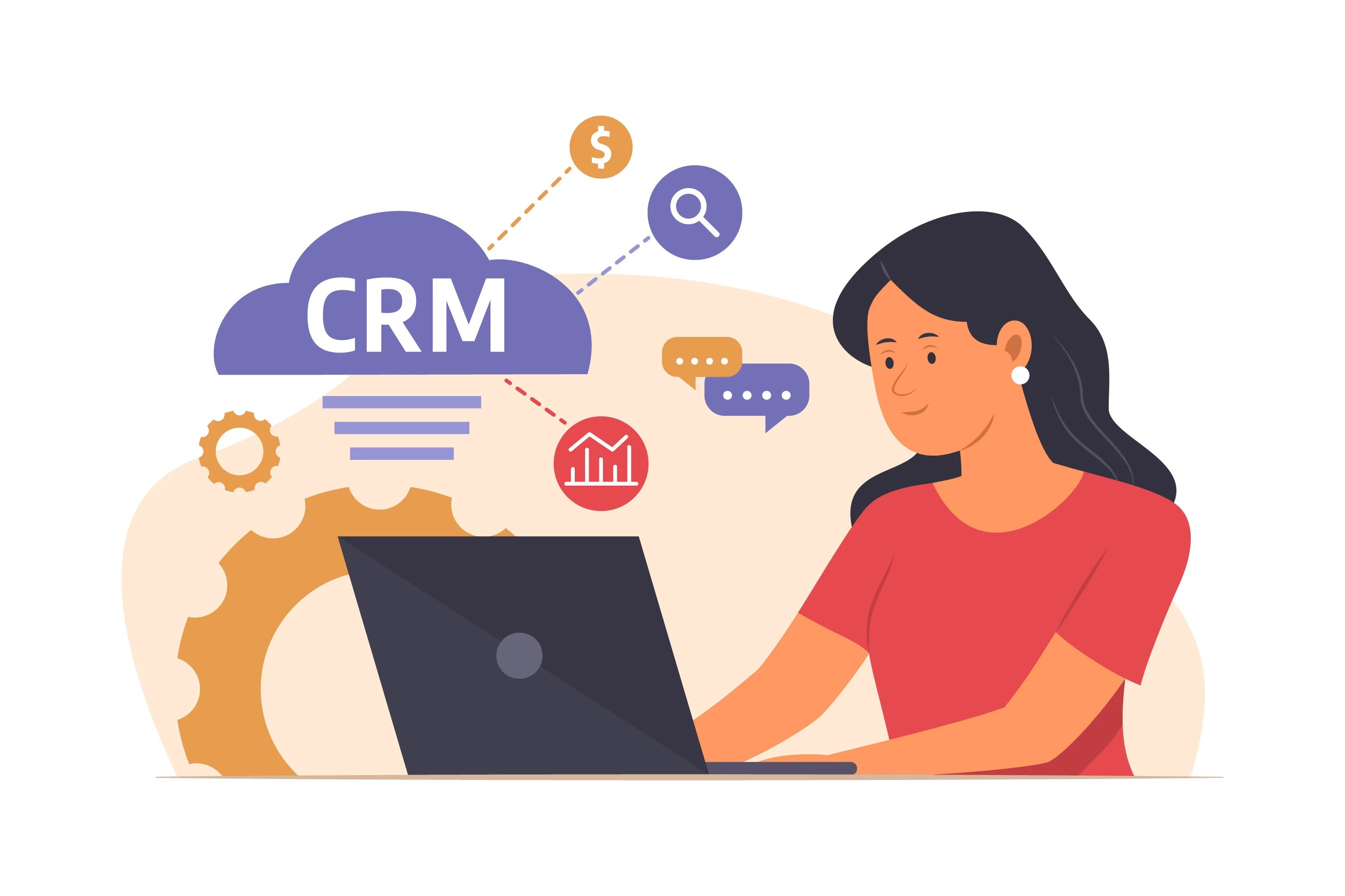 Grafika z napisem CRM